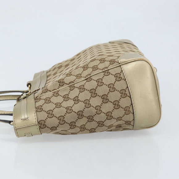 GUCCI GG Canvas Mayfair Tote Bag Beige Gold 257061 Auth YKZ449