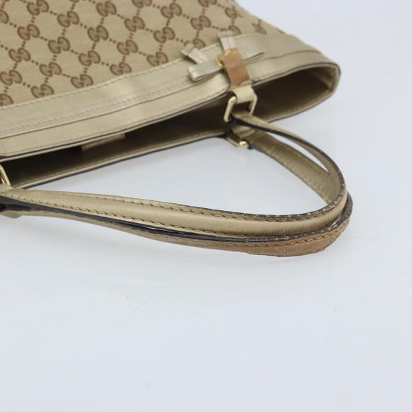 GUCCI GG Canvas Mayfair Tote Bag Beige Gold 257061 Auth YKZ449