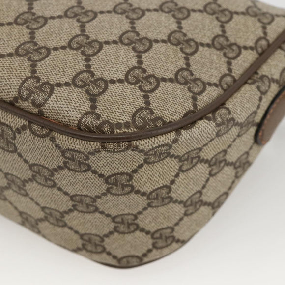 GUCCI GG Supreme Web Sherry Line Bag PVC Beige Gold 89 02 032 Auth YKZ450