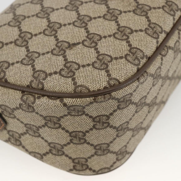 GUCCI GG Supreme Web Sherry Line Bag PVC Beige Gold 89 02 032 Auth YKZ450