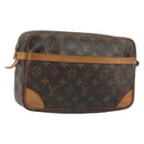 LOUIS VUITTON Monogram Compiegne 28 Clutch Bag M51845 LV Auth YKZ451-1