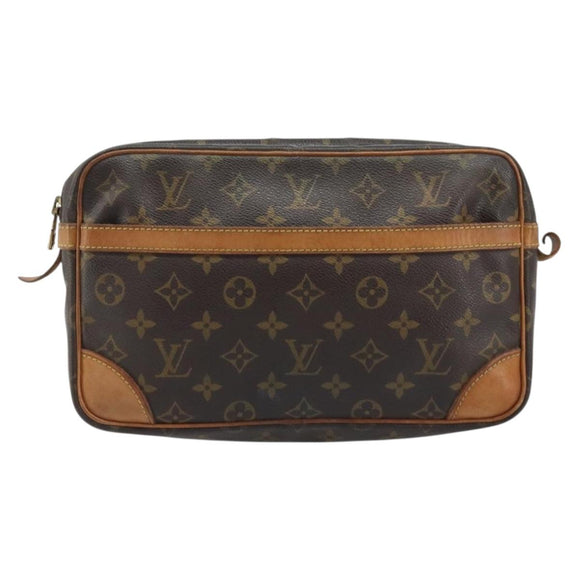 LOUIS VUITTON Monogram Compiegne 28 Clutch Bag M51845 LV Auth YKZ451