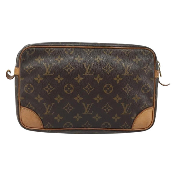 LOUIS VUITTON Monogram Compiegne 28 Clutch Bag M51845 LV Auth YKZ451