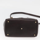 GUCCI Bamboo Hand Bag Leather 2way Bordeaux Gold 000 2122 0316 Auth YKZ453-5