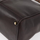 GUCCI Bamboo Hand Bag Leather 2way Bordeaux Gold 000 2122 0316 Auth YKZ453-15