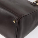 GUCCI Bamboo Hand Bag Leather 2way Bordeaux Gold 000 2122 0316 Auth YKZ453-17