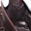 GUCCI Bamboo Hand Bag Leather 2way Bordeaux Gold 000 2122 0316 Auth YKZ453-20
