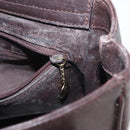 GUCCI Bamboo Hand Bag Leather 2way Bordeaux Gold 000 2122 0316 Auth YKZ453-21