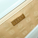 LOEWE Hand Bag Suede Baby Blue Gold Auth YKZ454-17