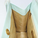 LOEWE Hand Bag Suede Baby Blue Gold Auth YKZ454-19