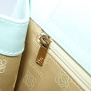LOEWE Hand Bag Suede Baby Blue Gold Auth YKZ454-20
