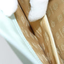 LOEWE Hand Bag Suede Baby Blue Gold Auth YKZ454-21