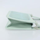 LOEWE Hand Bag Suede Baby Blue Gold Auth YKZ454-3