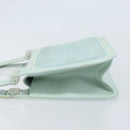 LOEWE Hand Bag Suede Baby Blue Gold Auth YKZ454-4