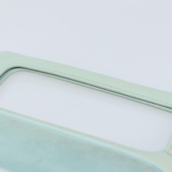 LOEWE Hand Bag Suede Baby Blue Gold Auth YKZ454