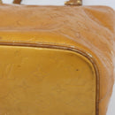LOUIS VUITTON Monogram Vernis Houston Hand Bag Beige M91004 LV Auth YKZ456-14