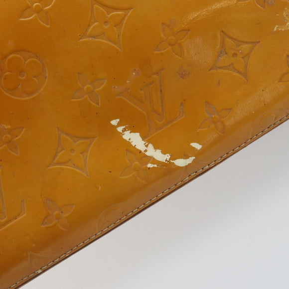 LOUIS VUITTON Monogram Vernis Houston Hand Bag Beige M91004 LV Auth YKZ456