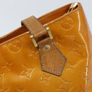 LOUIS VUITTON Monogram Vernis Houston Hand Bag Beige M91004 LV Auth YKZ456-18