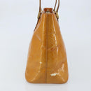 LOUIS VUITTON Monogram Vernis Houston Hand Bag Beige M91004 LV Auth YKZ456-4