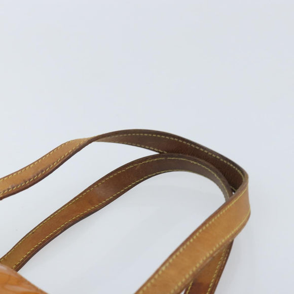 LOUIS VUITTON Monogram Vernis Houston Hand Bag Beige M91004 LV Auth YKZ456