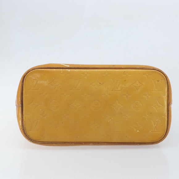 LOUIS VUITTON Monogram Vernis Houston Hand Bag Beige M91004 LV Auth YKZ456