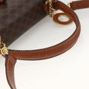 CELINE Macadam Canvas Hand Bag PVC Leather 2way Brown Gold Auth YKZ459-7