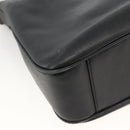 GUCCI Bamboo Shoulder Bag Leather 2way Black Gold 001 1705 1638 Auth YKZ462-15