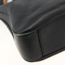 GUCCI Bamboo Shoulder Bag Leather 2way Black Gold 001 1705 1638 Auth YKZ462-17