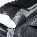 GUCCI Bamboo Shoulder Bag Leather 2way Black Gold 001 1705 1638 Auth YKZ462-12