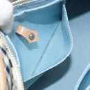 BURBERRY Nova Check Blue Label Hand Bag Canvas Ivory Silver Auth YKZ469-22