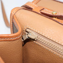 CELINE Macadam Canvas Circle Shoulder Bag PVC Leather Brown Gold Auth YKZ472-21