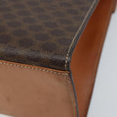CELINE Macadam Canvas Hand Bag PVC Leather Brown Gold Auth YKZ473A-16