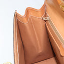 CELINE Macadam Canvas Hand Bag PVC Leather Brown Gold Auth YKZ473A-21