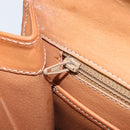 CELINE Macadam Canvas Hand Bag PVC Leather Brown Gold Auth YKZ473A-22