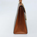 CELINE Macadam Canvas Hand Bag PVC Leather Brown Gold Auth YKZ473A-4
