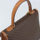 CELINE Macadam Canvas Hand Bag PVC Leather Brown Gold Auth YKZ473A-6