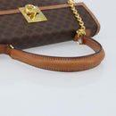 CELINE Macadam Canvas Hand Bag PVC Leather Brown Gold Auth YKZ473A-7