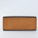 CELINE Macadam Canvas Hand Bag PVC Leather Brown Gold Auth YKZ473A-5