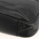 GUCCI Bamboo Shoulder Bag Leather 2way Black Gold 001 1577 Auth YKZ474-16