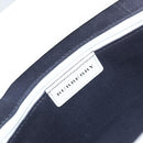 BURBERRY Hand Bag Canvas White Silver Auth YKZ477-10
