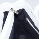 BURBERRY Hand Bag Canvas White Silver Auth YKZ477-18