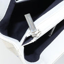 BURBERRY Hand Bag Canvas White Silver Auth YKZ477-20