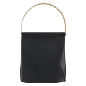 CARTIER Trinity Shoulder Bag Leather Black Gold Auth YKZ478A - 0