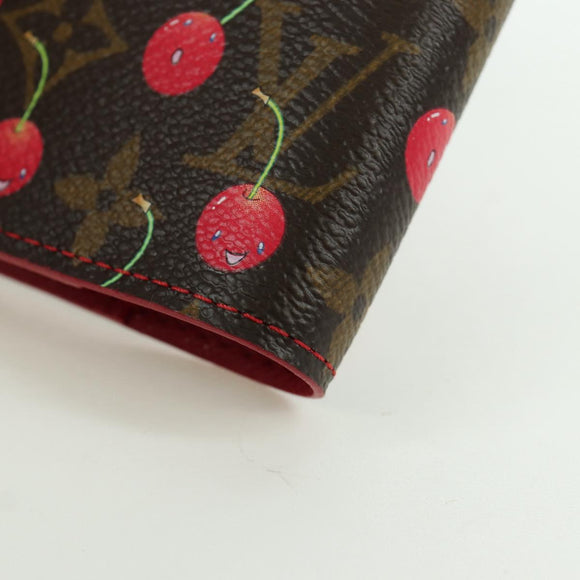 LOUIS VUITTON Monogram Cherry Agenda PM Day Cover Red R21023 LV Auth YKZ480SM