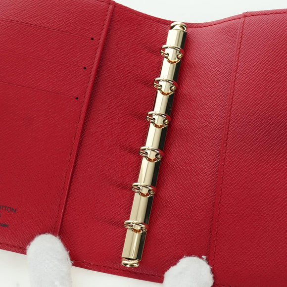 LOUIS VUITTON Monogram Cherry Agenda PM Day Cover Red R21023 LV Auth YKZ480SM