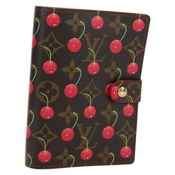 LOUIS VUITTON Monogram Cherry Agenda PM Tageshülle Rot R21023 LV Auth YKZ480SM