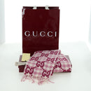 GUCCI GG Scarf Wool Pink Auth YKZ483M-12