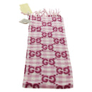 GUCCI GG Scarf Wool Pink Auth YKZ483M-6