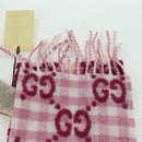 GUCCI GG Scarf Wool Pink Auth YKZ483M-9