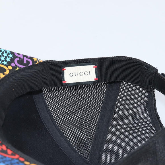 GUCCI GG Psychedelic Cap PVC Multicolor 517074 Auth YKZ486A